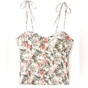 Abercrombie & Fitch tie strap fruit print cami top XS